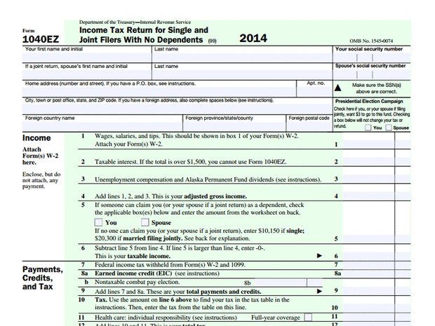 Form 1040EZ Tax time! 10 most common IRS forms explained CBS News