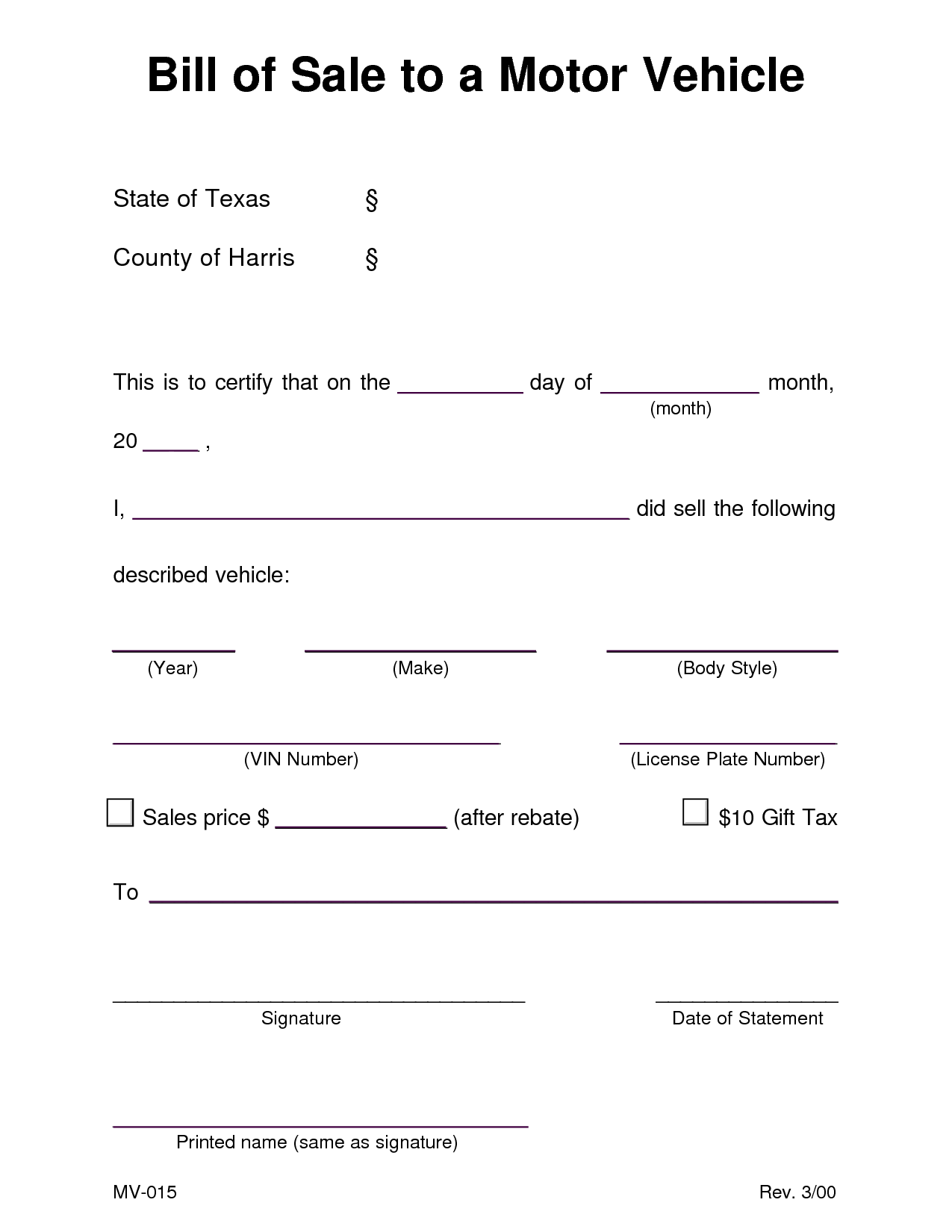Car Bill Of Sale Free Template Download In Pdf And Word Forms For 