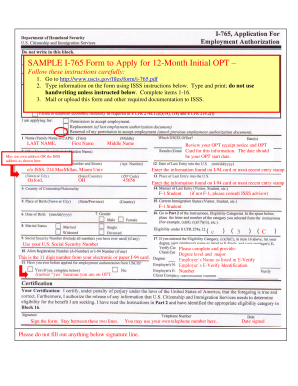 i 765 form sample Templates Fillable & Printable Samples for PDF 