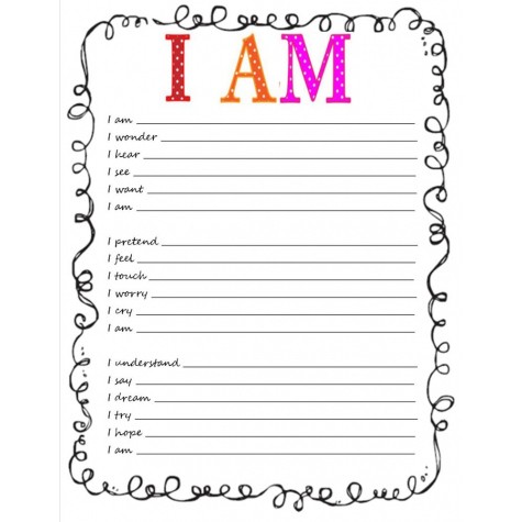 I Am Poem Template | Educents