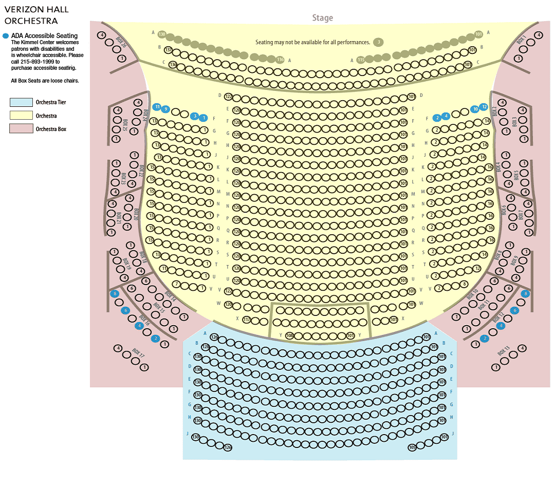 Kimmel Center Seating Charts View Seat Selection