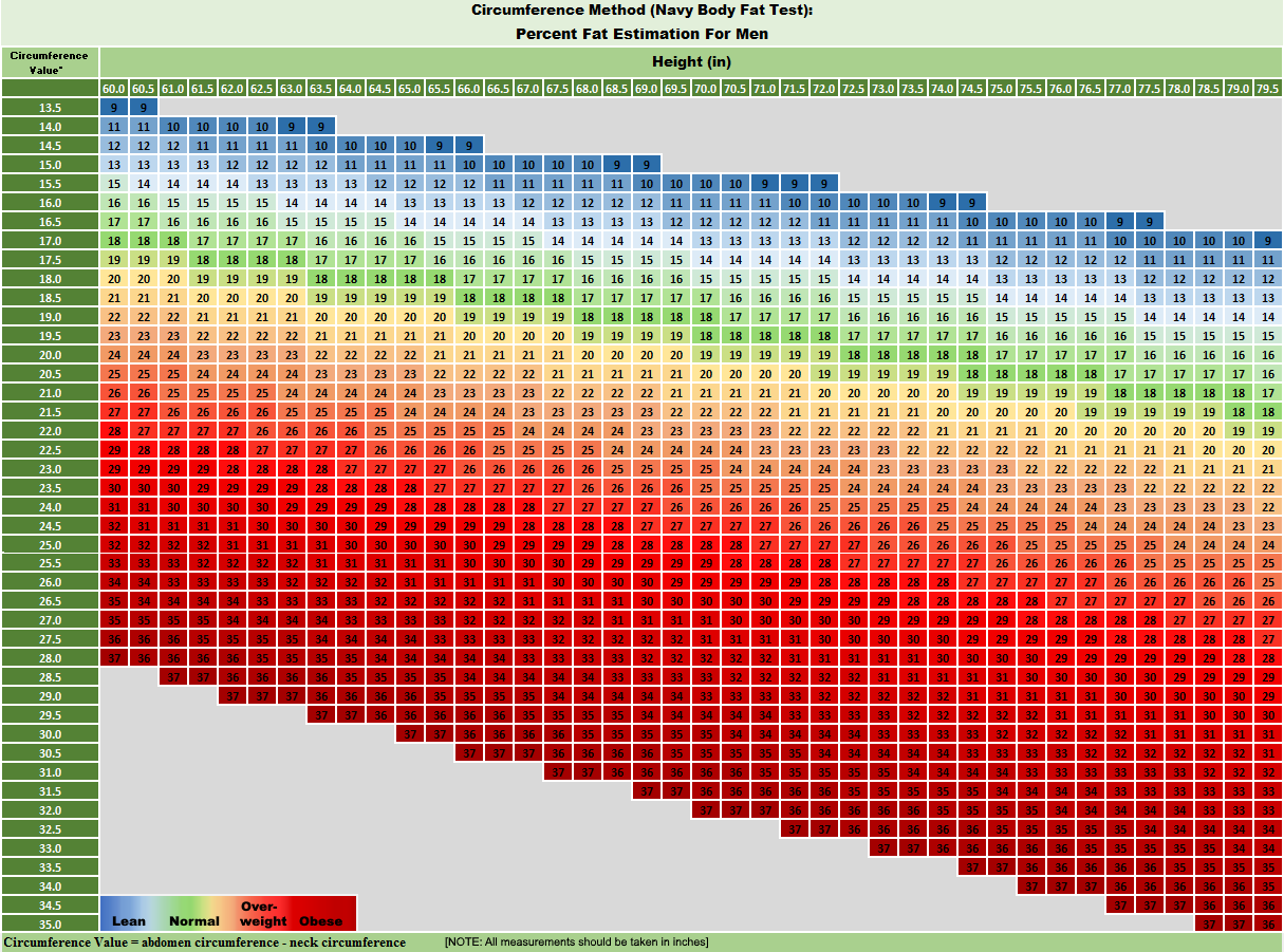 Navy Bmi Chart amulette