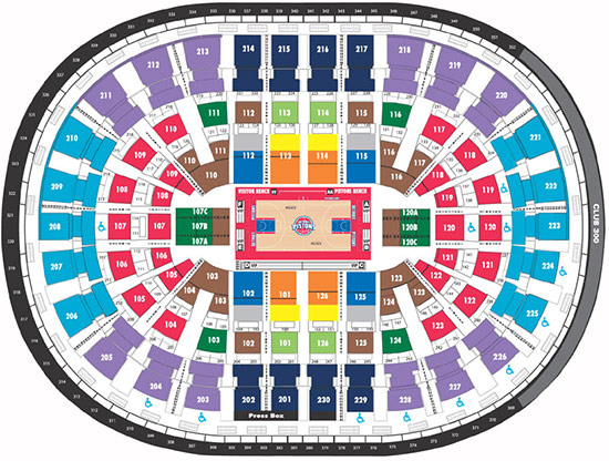 Detroit Pistons Seating Chart The Palace Of Auburn Hills