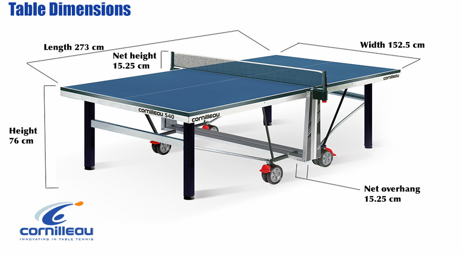 Table Tennis Table Measurements (Size and Dimensions)