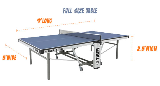Ping Pong Table Sizes Size of Ping Pong Table Ping Pong Room