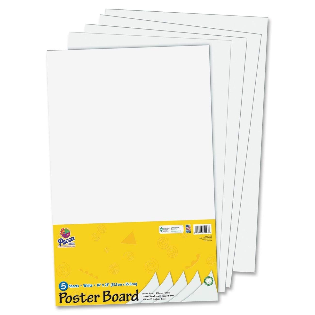 Amazon.: Pacon Half size Sheet Poster Board (PAC5443) : Themed 