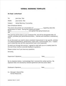 Sample Warning Letter To Employee For Tardiness | amulette