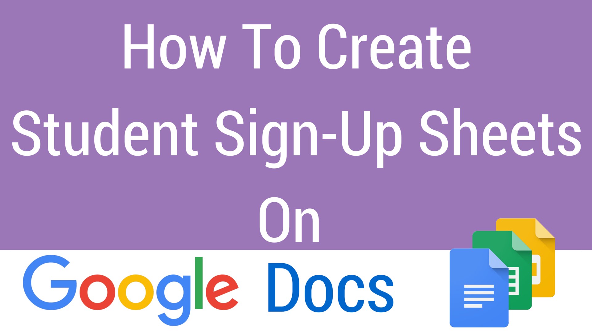 How To Create A Student Sign Up Sheet on Google Docs YouTube