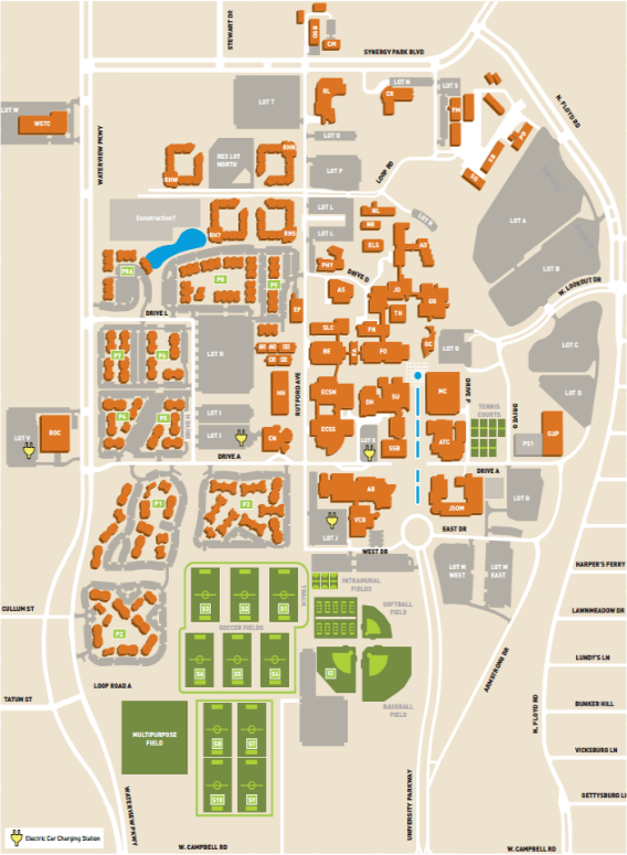 UT Dallas Campus Map