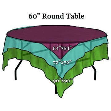 what size overlay for a 60 round table Google Search | Wedding 