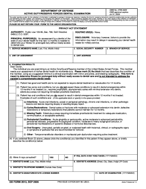 2013 2018 Form DD 2813 Fill Online, Printable, Fillable, Blank 