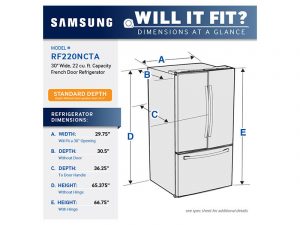 average bar fridge size