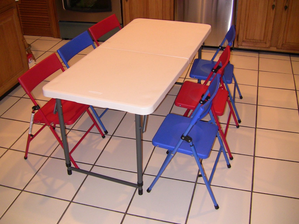 Creative of Childrens Folding Table And Chair Set with Child Size 