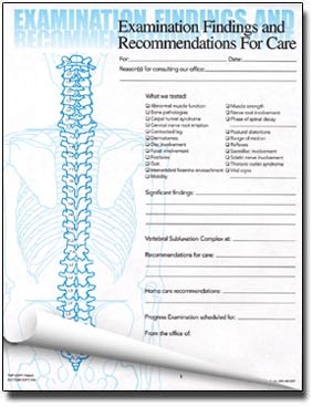Chiropractic Exam Forms, Patient Media Chiropractic Exam Forms