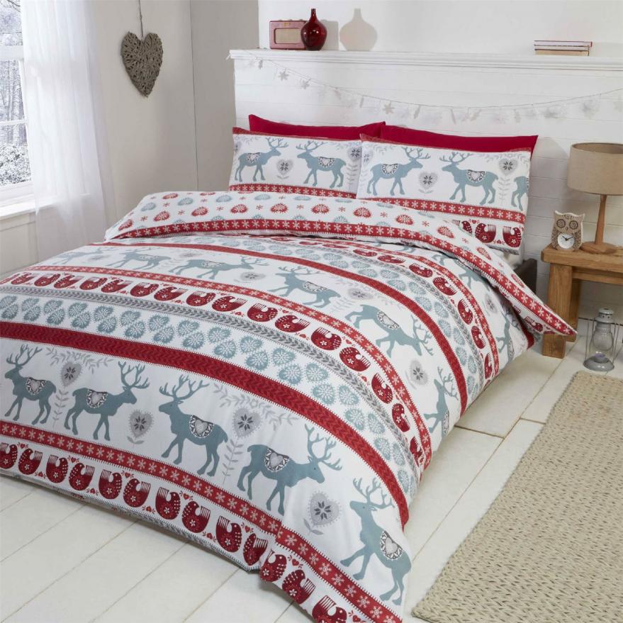 Noel Red Christmas Quilt Cover Sets | Christmas Bedding Sets
