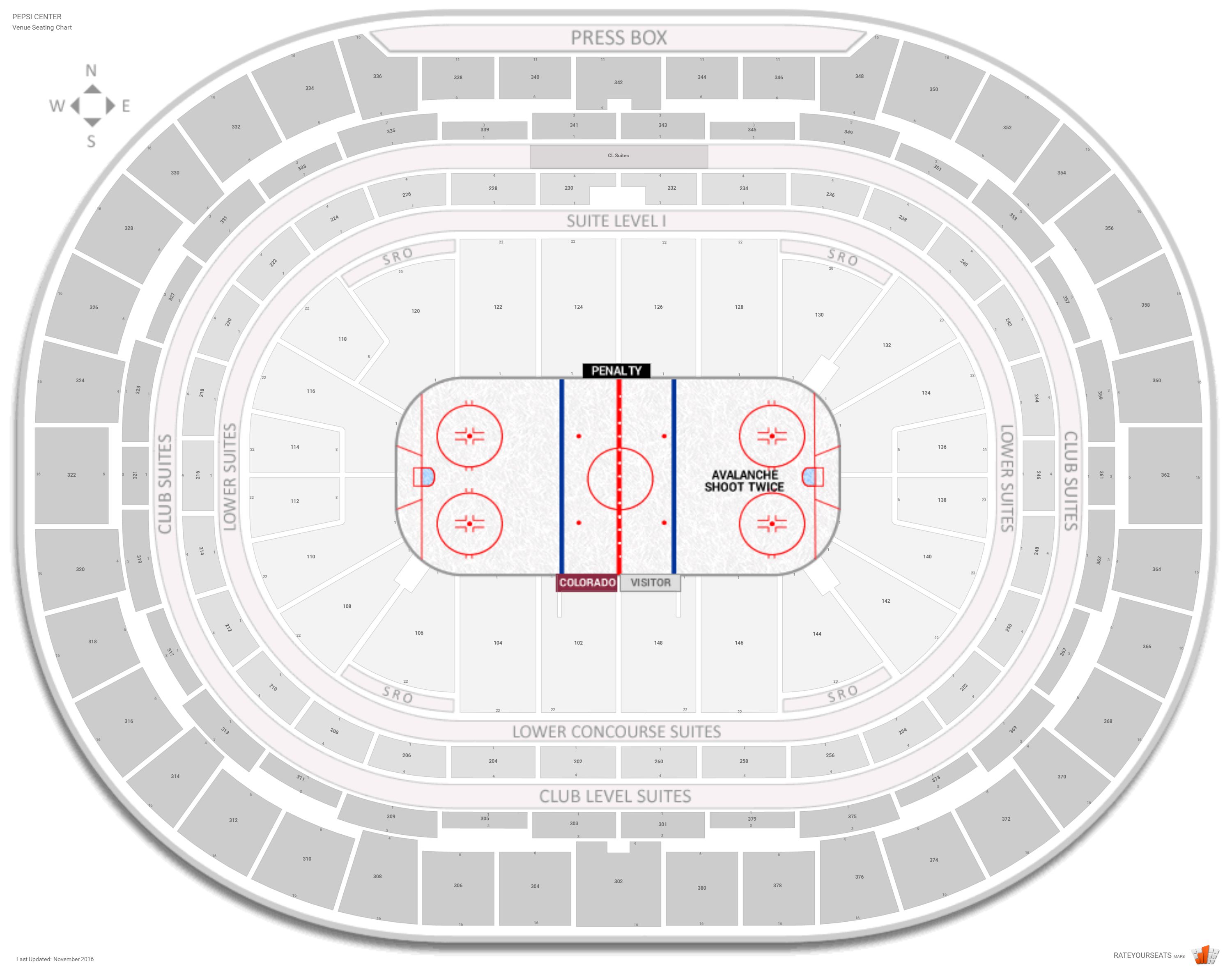 Avalanche Seating Chart | Avalanche Seat Chart Pepsi Center
