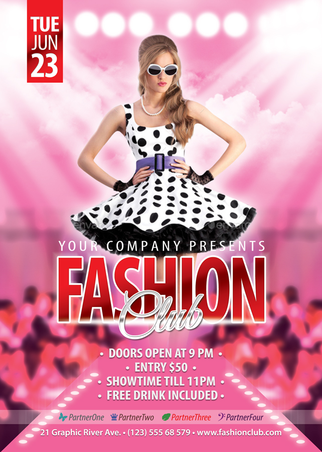 Free Fashion Show Flyer Template Graphicriver Fashion Show Flyer 