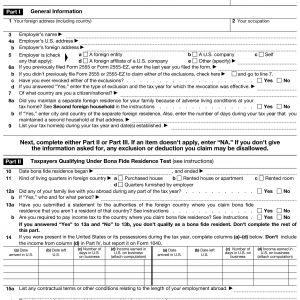 Foreign Earned Income Exclusion Form 2555 | Verni Tax Law
