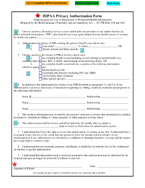 Free Hipaa Forms Fill Online, Printable, Fillable, Blank | PDFfiller