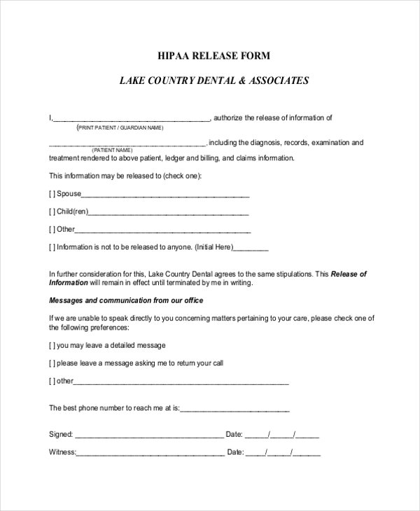 Sample Hipaa Authorization Form 9+ Free Documents in Doc, PDF