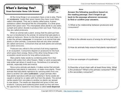 Collection of Comprehension worksheets year 7 australia | Download 
