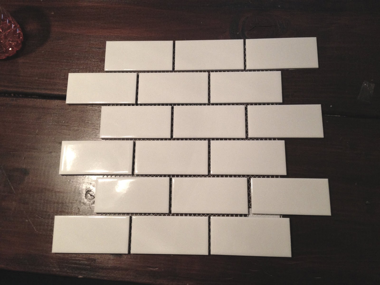 how to install subway tile backsplash (using mini tile sheets from 