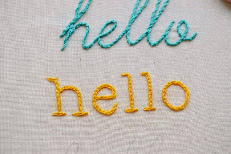 Hand embroidery for beginners stitch a name