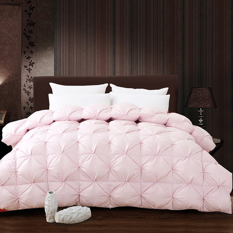 White Pink Grade A Natural 95% Goose Down Comforter Twin Queen 