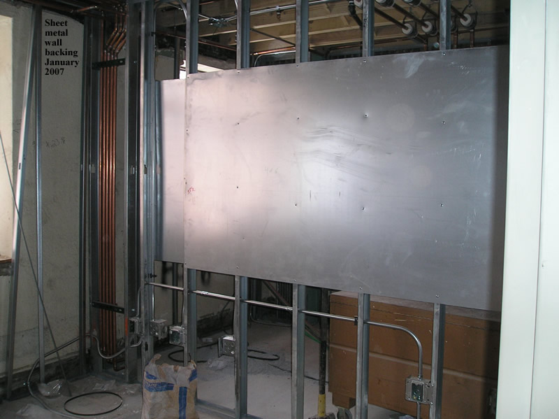 Sheet metal wall backing | Architecture Engineering and Construction