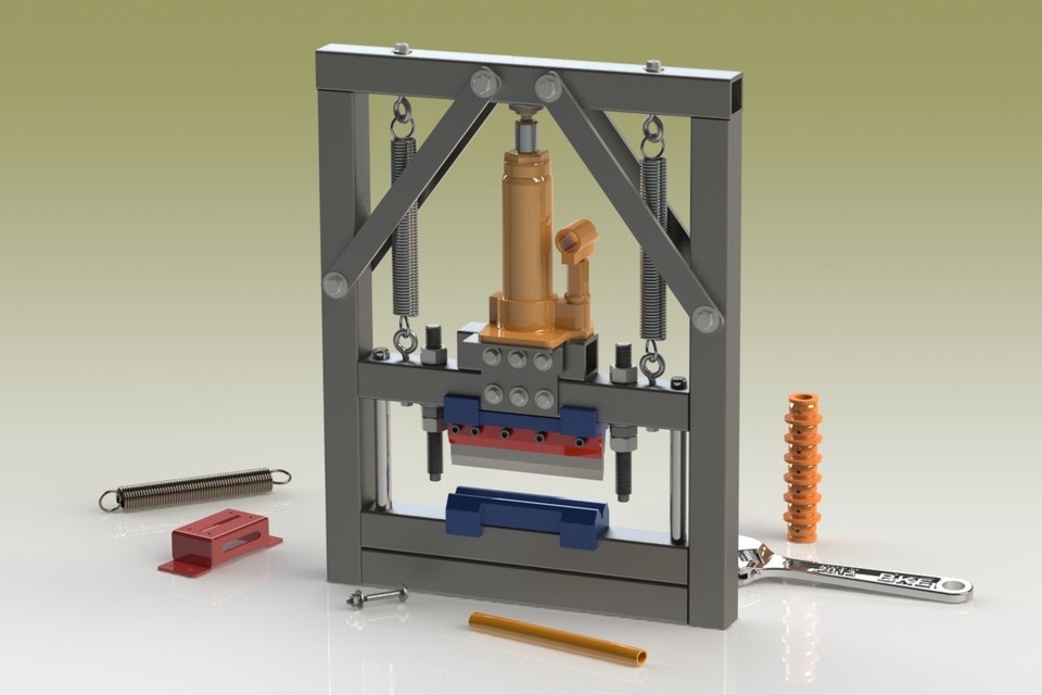 Sheet Metal Mini Workshop Press Brake | 3D CAD Model Library | GrabCAD