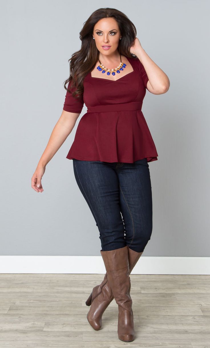 Plus Size Outfits With Boots 5 best curvyoutfits.com