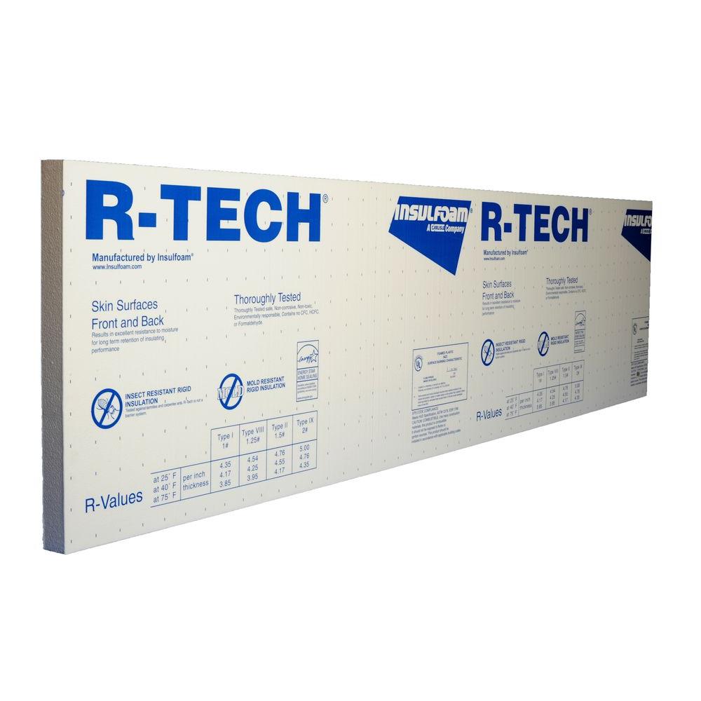 R Tech 1 1/2 in. x 4 ft. x 8 ft. R 5.78 Rigid Foam Insulation 