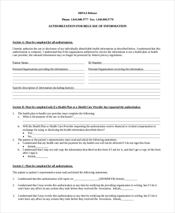 HIPAA Authorization Form | Medical Record Release | Rocket Lawyer