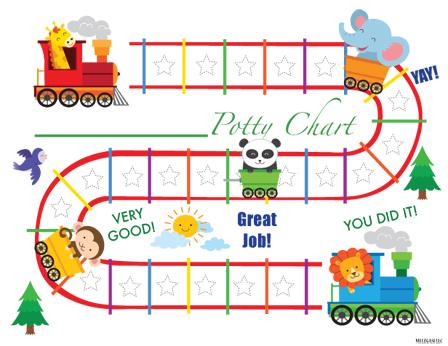 Animal Train English Potty Training Chart Download Mi LegaSi