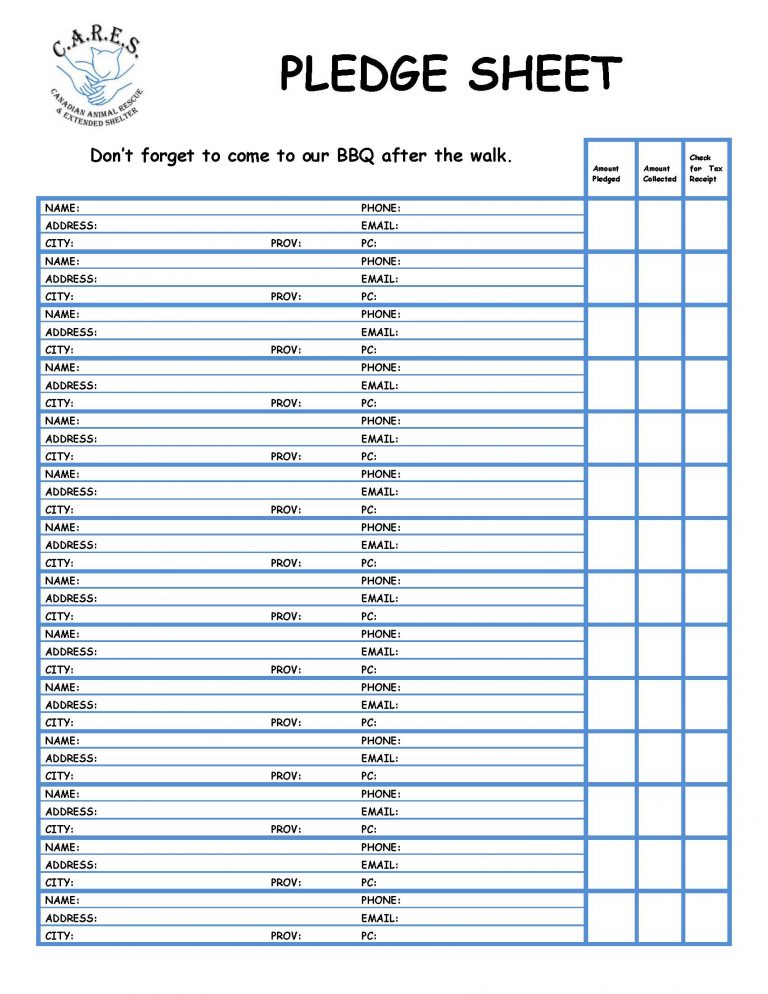Walkathon Form | amulette