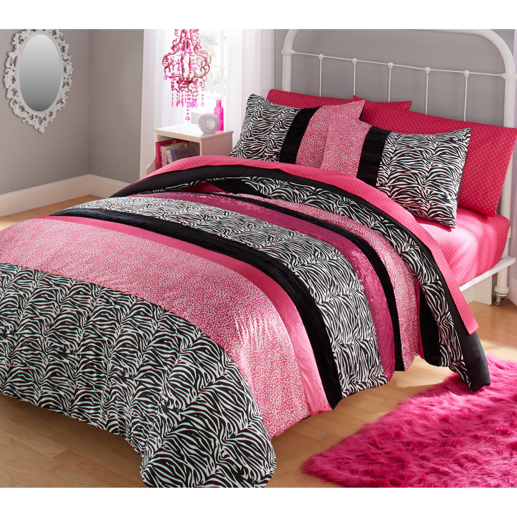 Your Zone Zebra Bedding Comforter Set Walmart.com